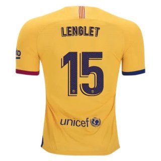 Maglia Barcellona NO.15 Lenglet Away 2019/20 Giallo
