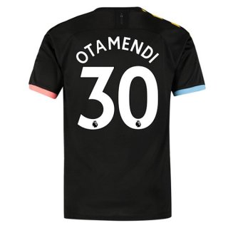 Maglia Manchester City NO.30 Otamendi Away 2019/20 Nero