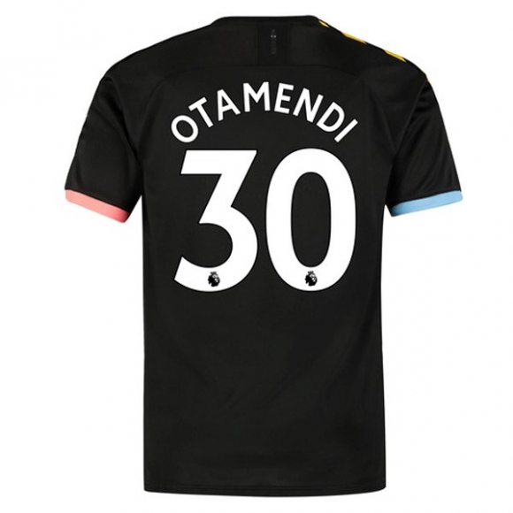 Maglia Manchester City NO.30 Otamendi Away 2019/20 Nero