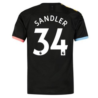 Maglia Manchester City NO.34 Sandler Away 2019/20 Nero
