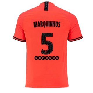 JORDAN Maglia Paris Saint Germain NO.5 Marquinhos Away 2019/20 Arancione