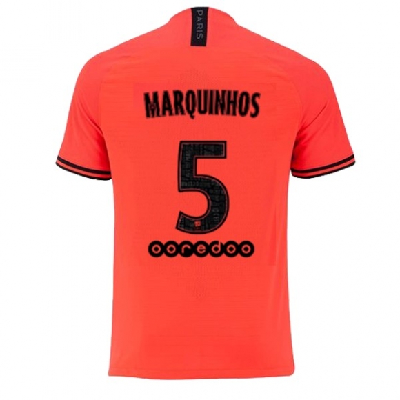 JORDAN Maglia Paris Saint Germain NO.5 Marquinhos Away 2019/20 Arancione