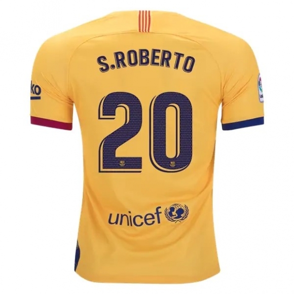 Maglia Barcellona NO.20 S.Roberto Away 2019/20 Giallo