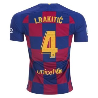 Maglia Barcellona NO.4 I.Rakitic Home 2019/20 Blu Rosso