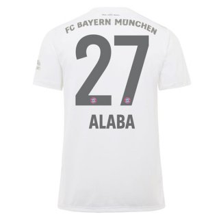 Maglia Bayern Munich NO.27 Alaba Away 2019/20 Bianco