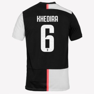 Maglia Juventus NO.6 Khedira Home 2019/20 Bianco Nero