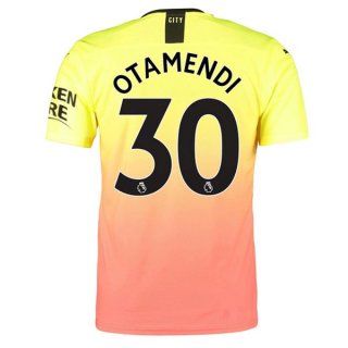 Maglia Manchester City NO.30 Otamendi Terza 2019/20 Arancione