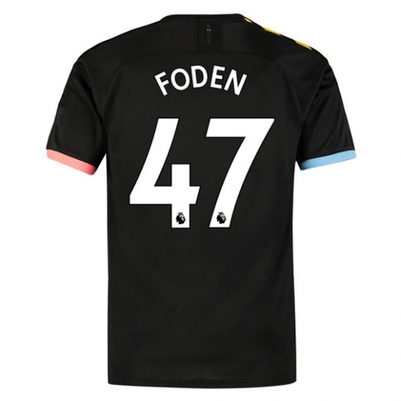 Maglia Manchester City NO.47 Foden Away 2019/20 Nero