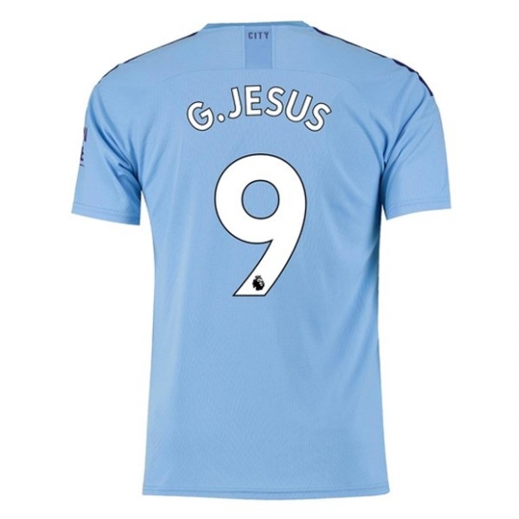Maglia Manchester City NO.9 G.Jesus Home 2019/20 Blu