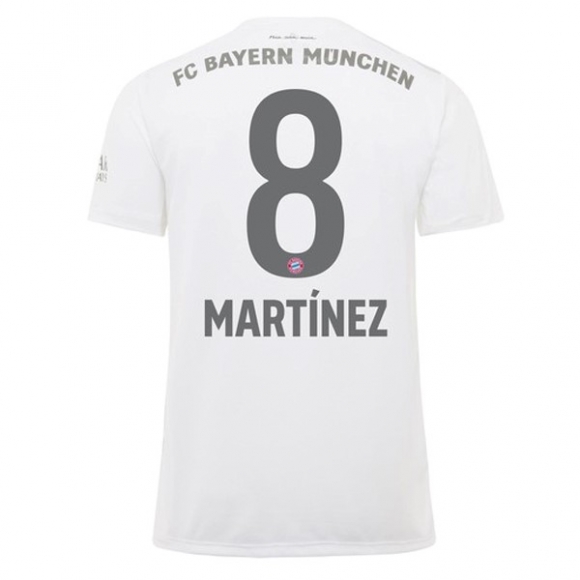 Maglia Bayern Munich NO.8 Martinez Away 2019/20 Bianco