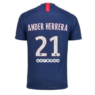 Maglia Paris Saint Germain NO.21 Ander Herrera Home 2019/20 Blu