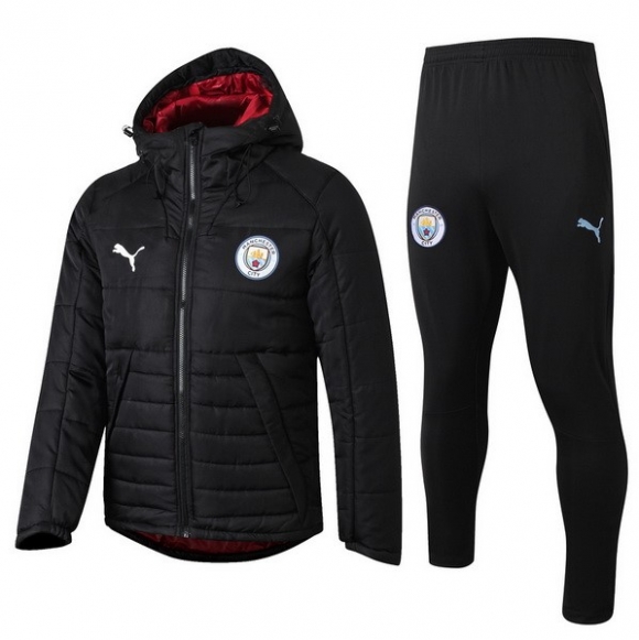 Giù Giacca Manchester City Set Completo 2019/20 Nero