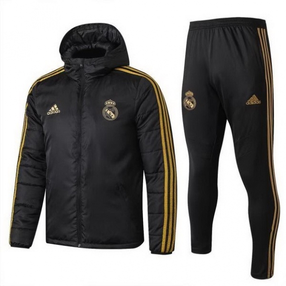 Giù Giacca Real Madrid Set Completo 2019/20 Nero