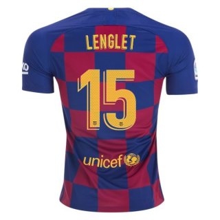 Maglia Barcellona NO.15 Lenglet Home 2019/20 Blu Rosso