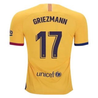Maglia Barcellona NO.17 Griezmann Away 2019/20 Giallo