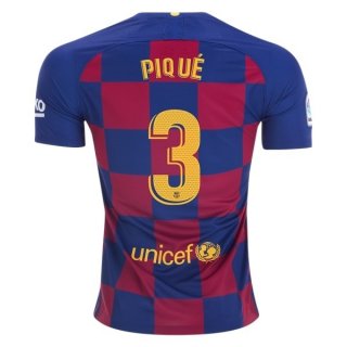 Maglia Barcellona NO.3 Pique Home 2019/20 Blu Rosso