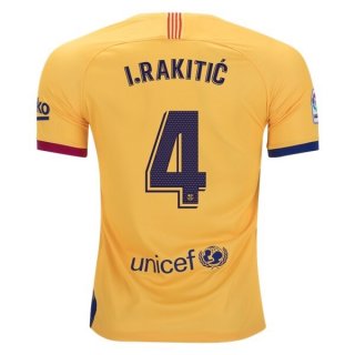 Maglia Barcellona NO.4 I.Rakitic Away 2019/20 Giallo