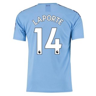 Maglia Manchester City NO.14 Laporte Home 2019/20 Blu