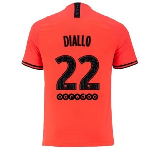 JORDAN Maglia Paris Saint Germain NO.22 Diallo Away 2019/20 Arancione