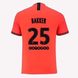 JORDAN Maglia Paris Saint Germain NO.25 Bakker Away 2019/20 Arancione
