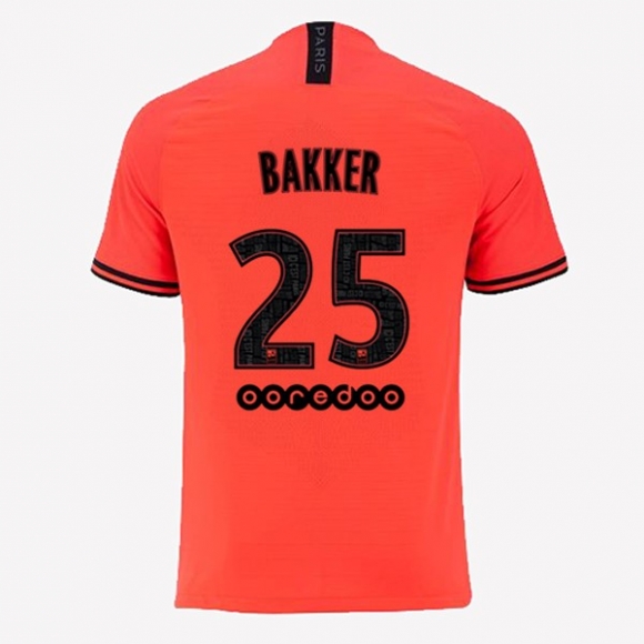 JORDAN Maglia Paris Saint Germain NO.25 Bakker Away 2019/20 Arancione