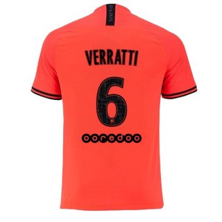 JORDAN Maglia Paris Saint Germain NO.6 Verratti Away 2019/20 Arancione