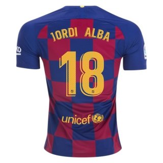 Maglia Barcellona NO.18 Jordi Alba Home 2019/20 Blu Rosso