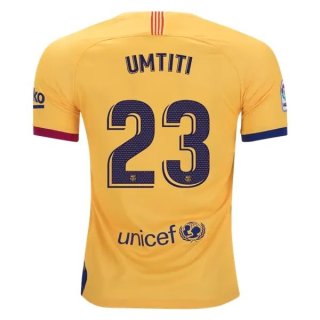 Maglia Barcellona NO.23 Umtiti Away 2019/20 Giallo