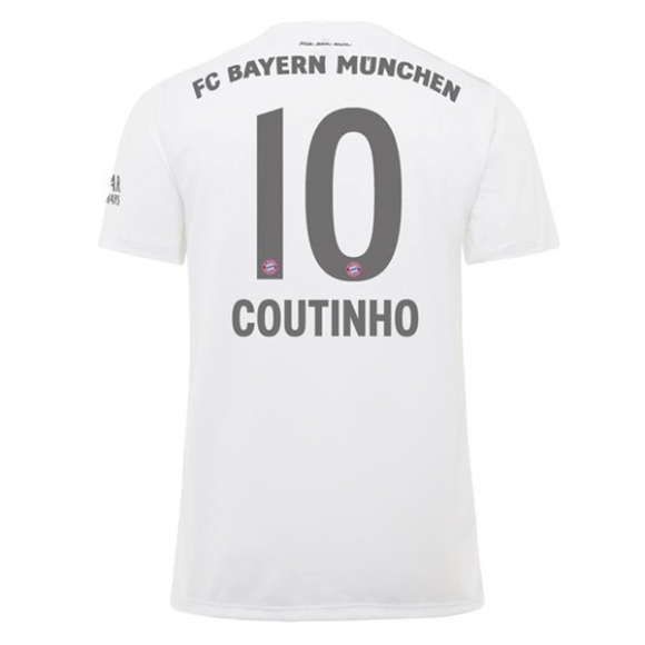 Maglia Bayern Munich NO.10 Coutinho Away 2019/20 Bianco
