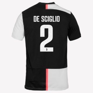Maglia Juventus NO.2 De Sciglio Home 2019/20 Bianco Nero