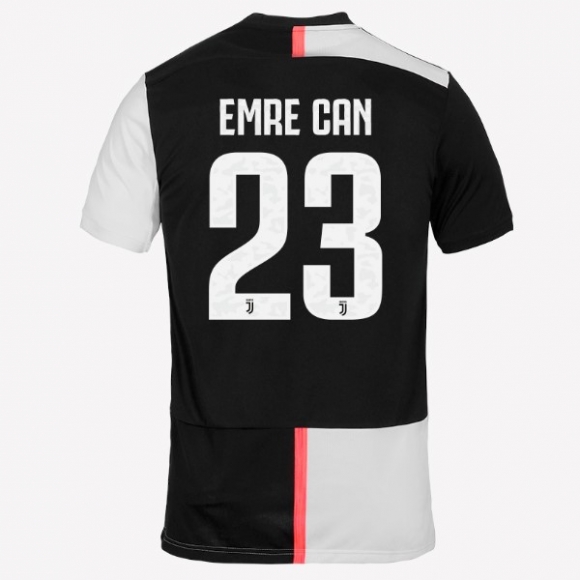 Maglia Juventus NO.23 Emre Can Home 2019/20 Bianco Nero