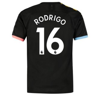 Maglia Manchester City NO.16 Rodrigo Away 2019/20 Nero