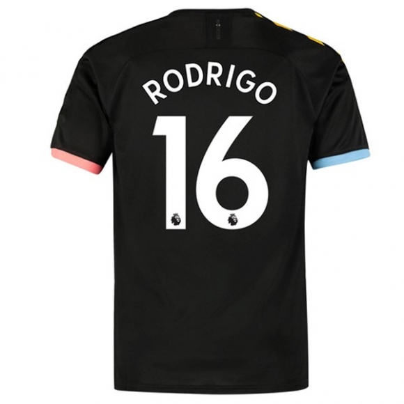 Maglia Manchester City NO.16 Rodrigo Away 2019/20 Nero