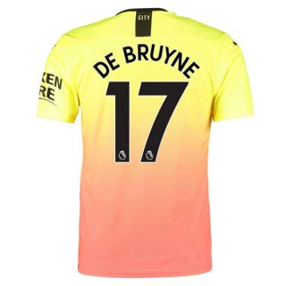 Maglia Manchester City NO.17 De Bruyne Terza 2019/20 Arancione