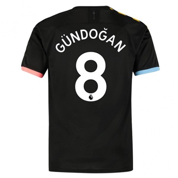 Maglia Manchester City NO.8 Gundogan Away 2019/20 Nero