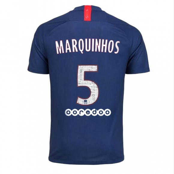 Maglia Paris Saint Germain NO.5 Marquinhos Home 2019/20 Blu