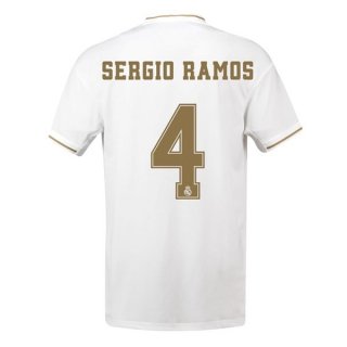 Maglia Real Madrid NO.4 Sergio Ramos Home 2019/20 Bianco