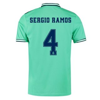 Maglia Real Madrid NO.4 Sergio Ramos Terza 2019/20 Verde