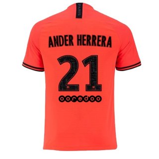 JORDAN Maglia Paris Saint Germain NO.21 Ander Herrera Away 2019/20 Arancione