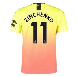 Maglia Manchester City NO.11 Zinchenko Terza 2019/20 Arancione