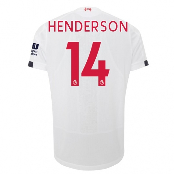 Maglia Liverpool NO.14 Henderson Away 2019/20 Bianco