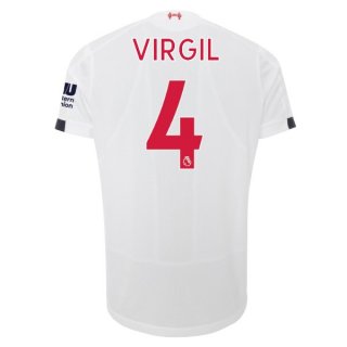 Maglia Liverpool NO.4 Virgil Away 2019/20 Bianco