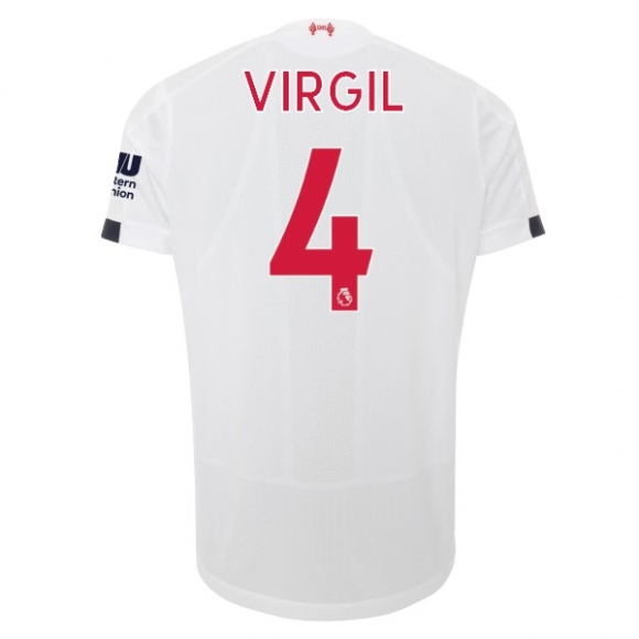 Maglia Liverpool NO.4 Virgil Away 2019/20 Bianco