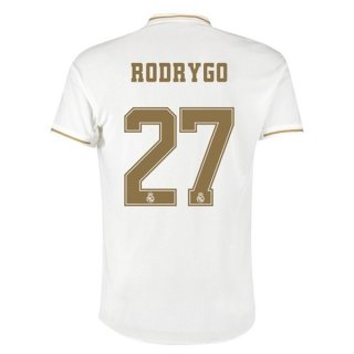 Maglia Real Madrid NO.27 Rodrygo Home 2019/20 Bianco