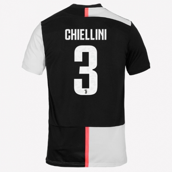 Maglia Juventus NO.3 Chiellini Home 2019/20 Bianco Nero