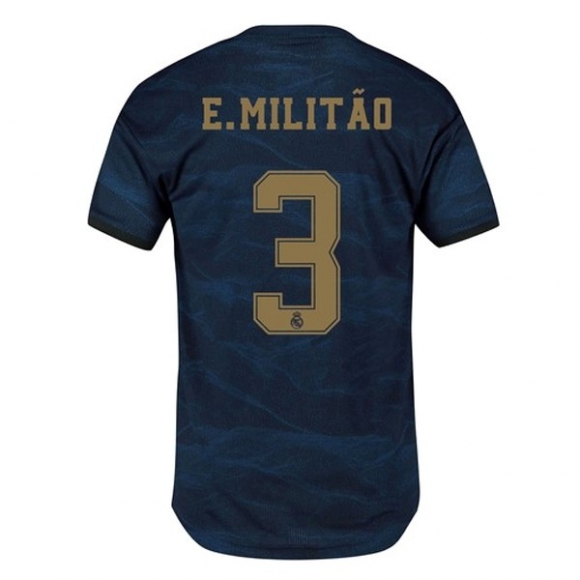 Maglia Real Madrid NO.3 E.Militão Away 2019/20 Blu