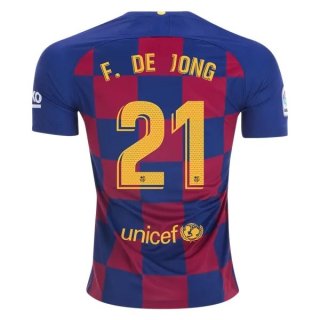 Maglia Barcellona NO.21 De Jong Home 2019/20 Blu Rosso