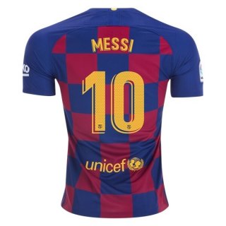 Maglia Barcellona NO.10 Messi Home 2019/20 Blu Rosso