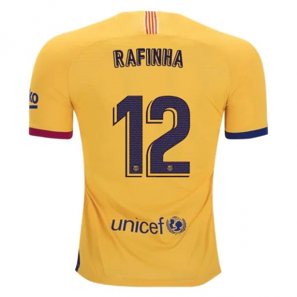 Maglia Barcellona NO.12 Rafinha Away 2019/20 Giallo