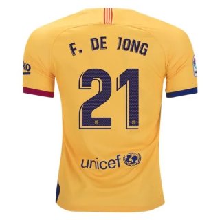 Maglia Barcellona NO.21 De Jong Away 2019/20 Giallo